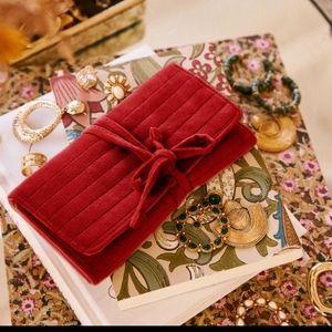 Nwt! Sezane velvet jewelry wrap red